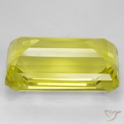 Quartz Gemstone in 26.3 x 14.9 mm Size for Sale, Quartz Stone in Medium Yellow Color