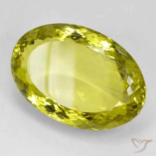 94.12 ct Yellow Quartz Stone, Natural Quartz in Oval Portuguese-Cut Shape for Sale