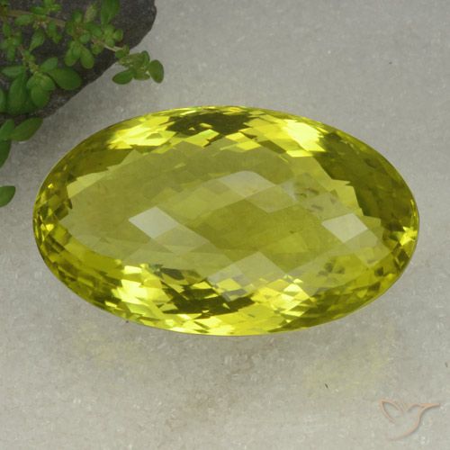 130.99ct Natural Lemon Yellow Quartz, Oval, VVS, Photo A
