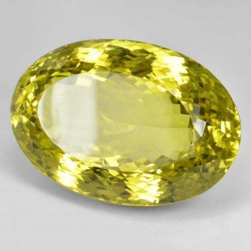 101.43 ct Yellow Quartz Stone, Natural Quartz in Oval Portuguese-Cut Shape for Sale