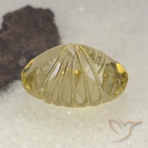 Quartz Gemstone in 19 x 14.3 mm Size for Sale, Quartz Stone in Medium Gold Color
