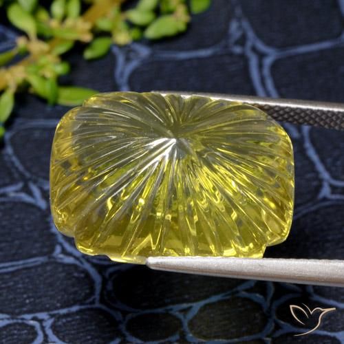 Quartz Gemstone in 20 x 15 mm (calibrated) Size for Sale, Quartz Stone in Brownish Yellow Color