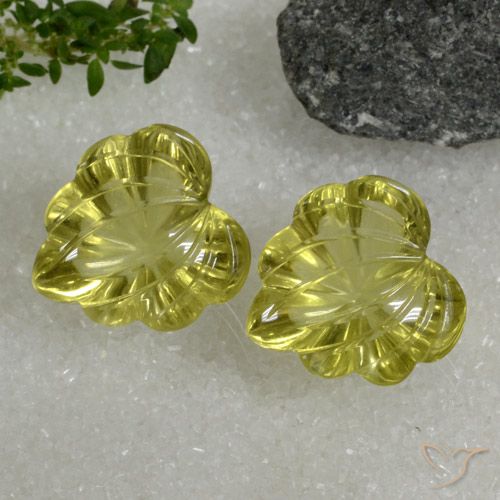 20.42 ct Yellow Quartz, 14.9 x 14.9 mm Carved From Brazil, Photo A