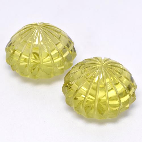 Quartz Gemstones in 14.9 x 14.8 mm Size for Sale, Quartz Stones in Light Corn Yellow Color