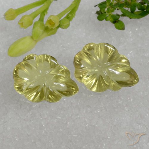 9.5 ct Yellow Quartz, 13.7 x 9.9 mm Carved From Brazil, Photo A