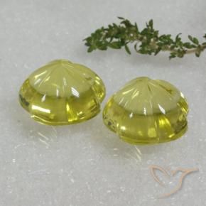 Best Yellow Quartz for Stud Earrings | Large Size, Carved Quartz