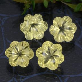 Зеленовато-желтый Кварц Камень - 2ct Фигурка Цветок (ID: 470151)