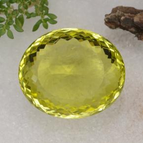 67.14 ct Yellow Quartz Gemstone, Quartz Gem in Oval Portuguese-Cut Shape for Sale.