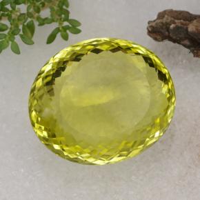 67.14 ct Yellow Quartz Stone, Natural Quartz in Oval Portuguese-Cut Shape for Sale