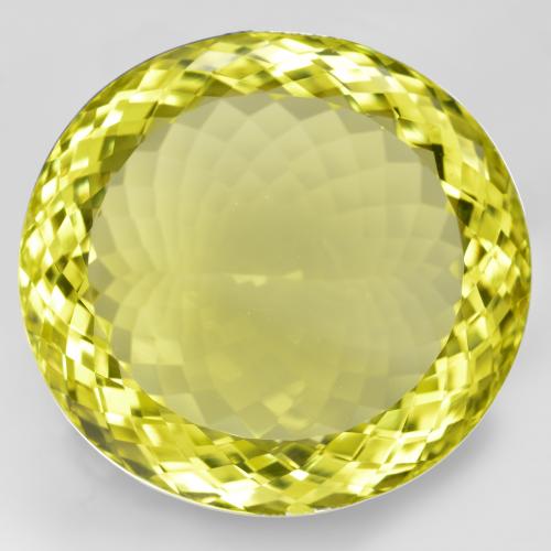 Corn Yellow Quartz Gem - 77.5ct Oval Portuguese-Cut (ID: 470291)
