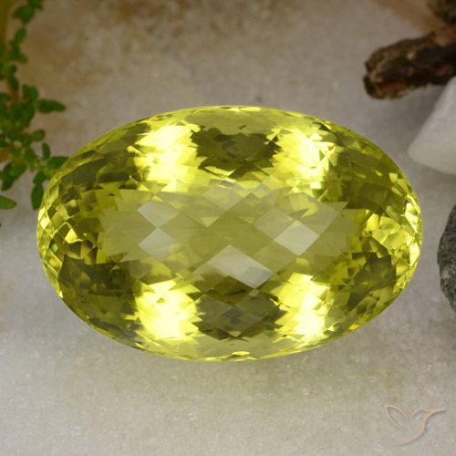 115.73ct Natural Vivid Yellow Quartz, Oval, VVS