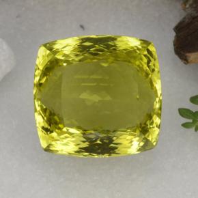 67.62 ct Yellow Quartz Gemstone, Quartz Gem in Cushion-Cut Shape for Sale.