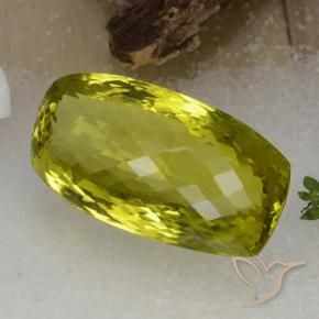 94.59 ct Yellow Quartz Stone, Natural Quartz in Barrel / Checkerboard Shape for Sale