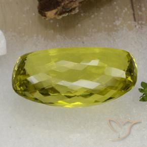 Quartz Gemstone in 38.2 x 20.4 mm Size for Sale, Quartz Stone in Intense Yellow Color