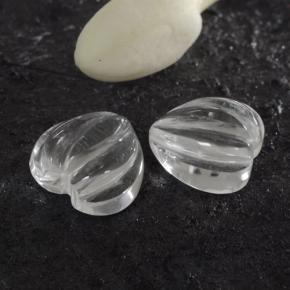 3.22 ctw White Quartz Stones, Natural Quartz in Carved Heart Shape for Sale