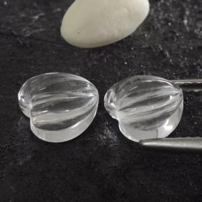 Quartz Gemstones in 7.6 x 7.7 mm Size for Sale, Quartz Stones in Clear White Color