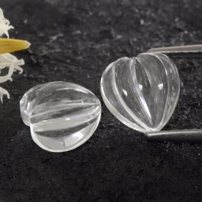 1.6ct Carved Heart White Quartz Gem for sale 1.6ct Carved Heart White Quartz Gem (ID: 470471)