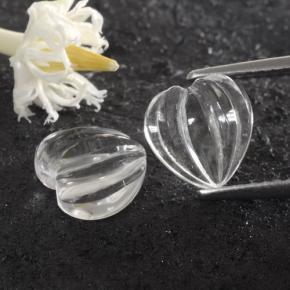 1.6ct Carved Heart White Quartz Gem for sale 1.6ct Carved Heart White Quartz Gem (ID: 470473)