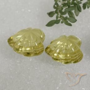 Quartz Gemstones in 14 x 14 mm (calibrated) Size for Sale, Quartz Stones in Medium Yellow Color