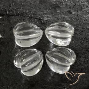 Quartz Gemstones in 7.8 x 7.7 mm Size for Sale, Quartz Stones in Clear White Color