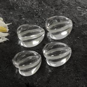 6.30 ctw White Quartz Stones, Natural Quartz in Carved Heart Shape for Sale