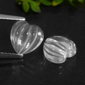 1.7ct Carved Heart White Quartz Gem for sale 1.7ct Carved Heart White Quartz Gem (ID: 470520)