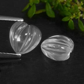 1.6ct Carved Heart White Quartz Gem for sale 1.6ct Carved Heart White Quartz Gem (ID: 470523)