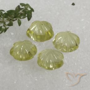 Quartz Gemstones in 10 x 10 mm (calibrated) Size for Sale, Quartz Stones in Greenish Yellow Color