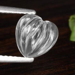 1.4ct Carved Heart White Quartz for sale thumb image of 1.4ct Carved Heart White Quartz (ID: 470529)