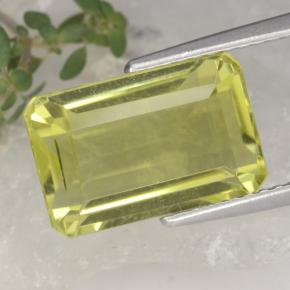 hellgelb Quarz Edelstein - 5.5ct Octagon Stufenschliff (ID: 472953)