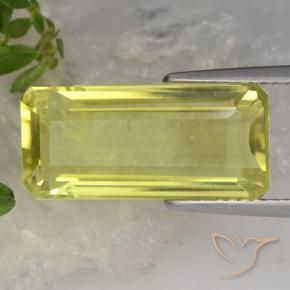 7.14 ct Yellow Quartz Stone, Natural Quartz in Octagon Step Cut Shape for Sale