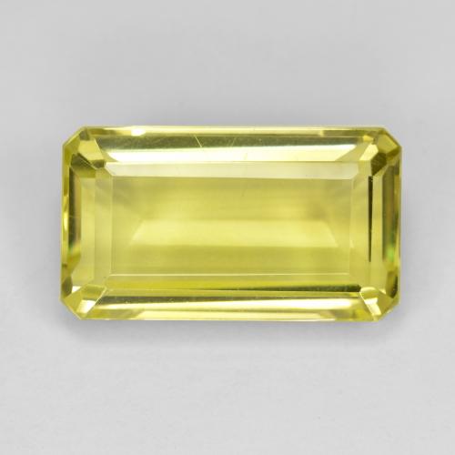 ライトイエロー クォーツ 宝石 - 7.4ct 八角形ステップカット (ID: 472965)