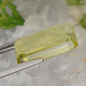 Quartz Gemstone in 14 x 8.1 mm Size for Sale, Quartz Stone in Light Yellow Color