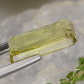 Quartz Gemstone in 16.8 x 8.9 mm Size for Sale, Quartz Stone in Medium Yellow Color