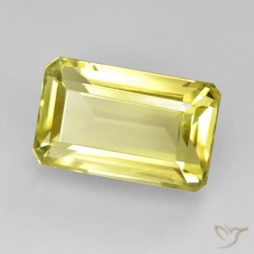 6.62 ct Yellow Quartz Stone, Natural Quartz in Octagon Step Cut Shape for Sale