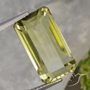 10.68 ct Yellow Quartz Stone, Natural Quartz in Octagon Step Cut Shape for Sale