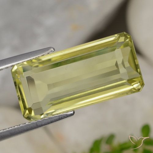 8.90ct Natural Light Corn Yellow Quartz, Emerald Cut, VVS-VS