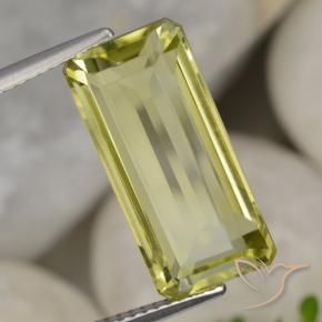 8.90 ct Yellow Quartz Stone, Natural Quartz in Octagon Step Cut Shape for Sale