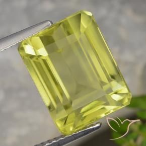 9.99 ct Yellow Quartz Stone, Natural Quartz in Octagon Step Cut Shape for Sale