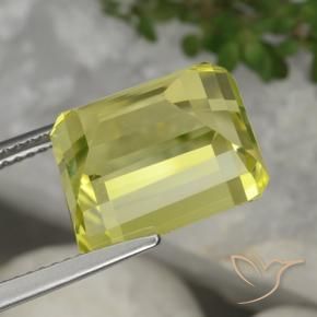 Quartz Gemstone in 12.9 x 10.3 mm Size for Sale, Quartz Stone in Light Pineapple Yellow Color