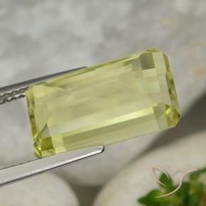 Quartz Gemstone in 15.4 x 8.8 mm Size for Sale, Quartz Stone in Medium Yellow Color