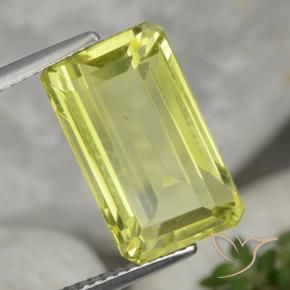 6.90 ct Yellow Quartz Stone, Natural Quartz in Octagon Step Cut Shape for Sale