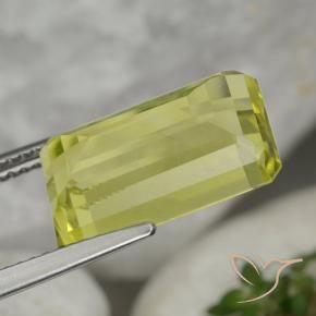 Quartz Gemstone in 14.6 x 8.7 mm Size for Sale, Quartz Stone in Lemon Yellow Color