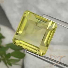9.98 ct Yellow Quartz Stone, Natural Quartz in Octagon Step Cut Shape for Sale