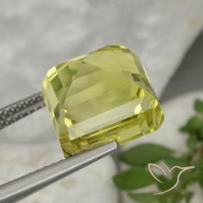 Quartz Gemstone in 11 x 11 mm (calibrated) Size for Sale, Quartz Stone in Light Yellow Color