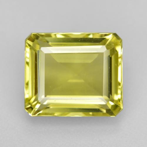 Lebhaftes Gelb Quarz Edelstein - 7.7ct Octagon Stufenschliff (ID: 473020)