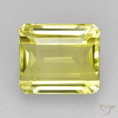 9.31 ct Yellow Quartz Stone, Natural Quartz in Octagon Step Cut Shape for Sale