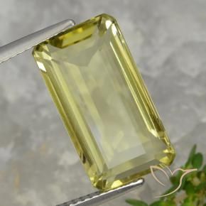 8.20 ct Yellow Quartz Stone, Natural Quartz in Octagon Step Cut Shape for Sale