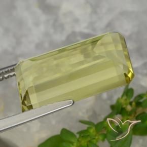 Quartz Gemstone in 16.7 x 9.1 mm Size for Sale, Quartz Stone in Medium Yellow Color