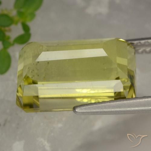 Quartz Gemstone in 12.7 x 8.3 mm Size for Sale, Quartz Stone in Pale Yellow Color